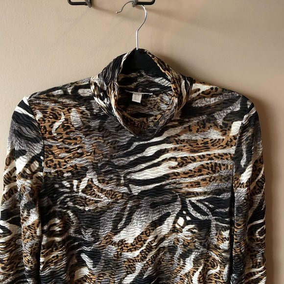 Vintage animal print crewneck top - Picture 4 of 5